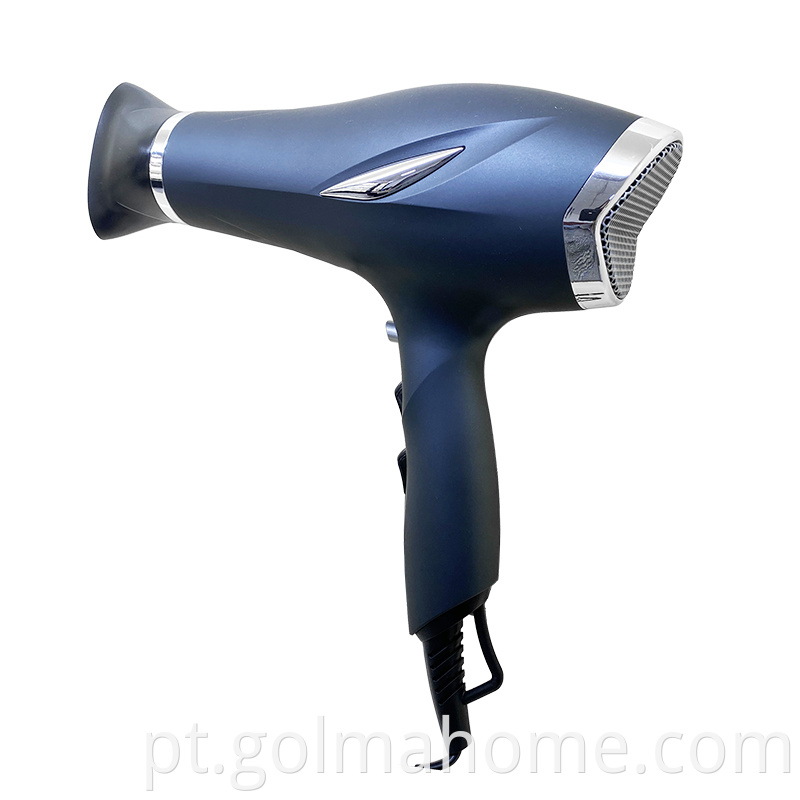 Secador de cabelo com secador de cabelo, salão de beleza, nível doméstico, poderoso, com concentrador e difusor Secador de cabelo com motor DC leve e silencioso